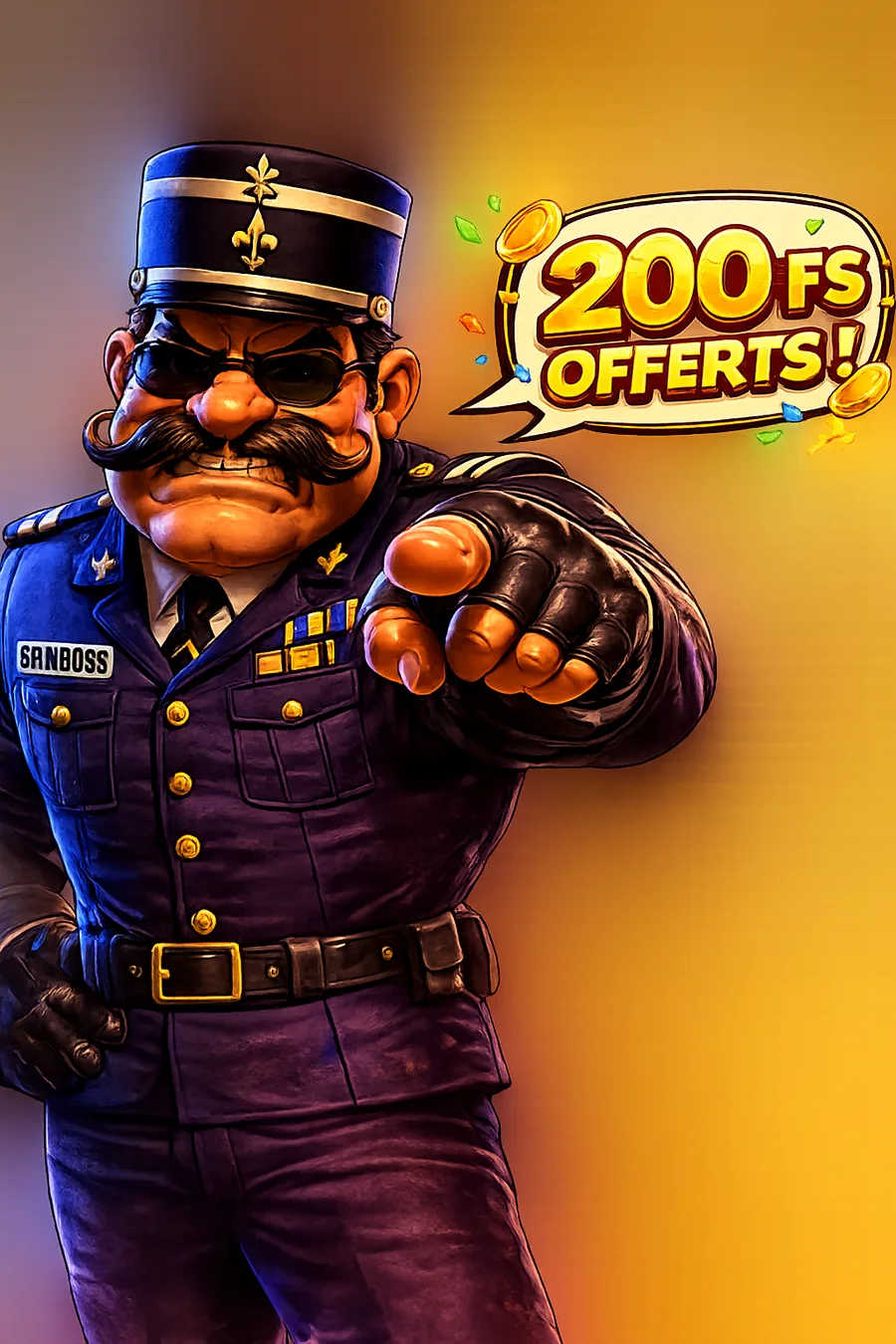 Bonus SpinBoss 150% jusqu'à 3000€ + 250 tours gratuits